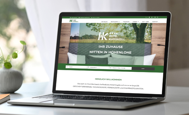 Website für Hotel Kupferzell